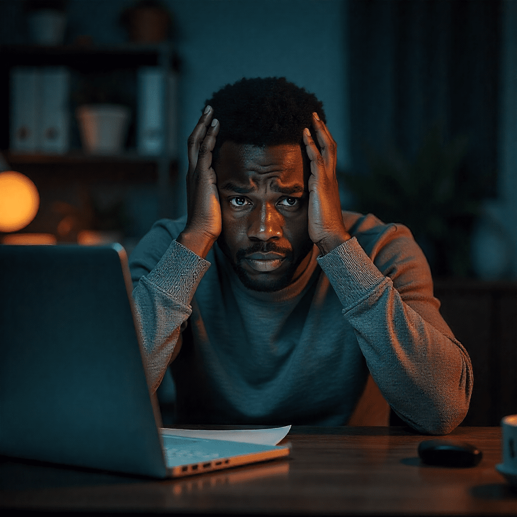 Frustrated Black Man